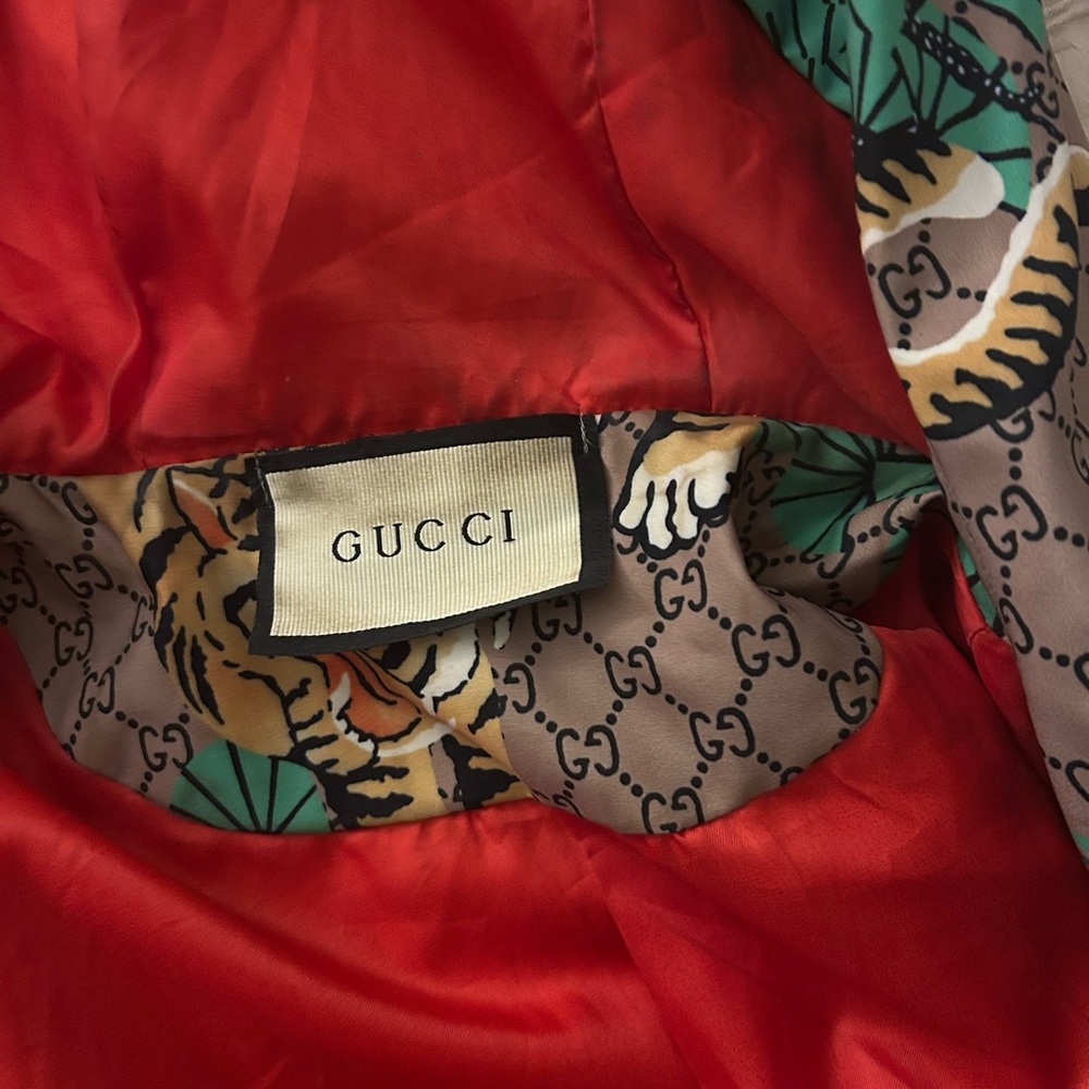 Gucci Red and Patterned Silk jacket